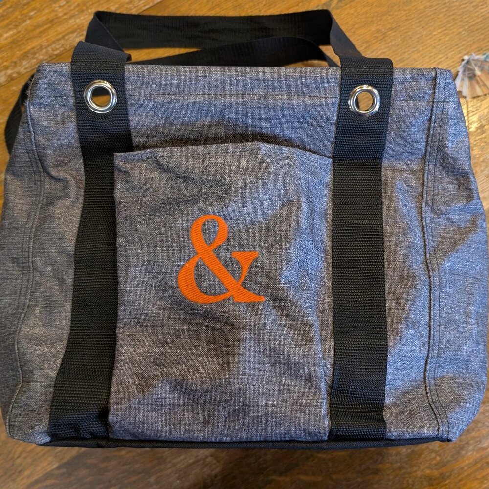 Thirty-one utility tote embroidered grey black - Picture 2 of 4